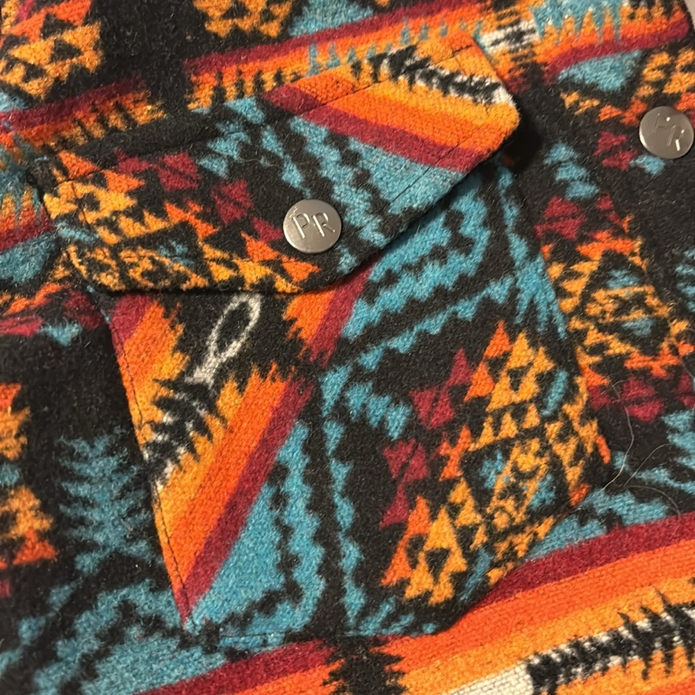 Powder River Outfitters Wool Aztec Jacquard Shirt Jacket - Picture 2 of 8